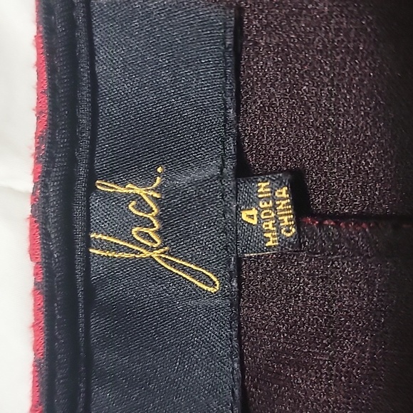 Jack Belted Fit & Flare Dress red & black Paisley Print Women’s size 4 - Picture 8 of 12